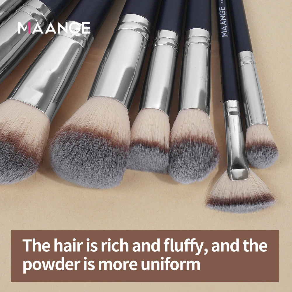 MAANGE-Ensemble de pinceaux de maquillage professionnels, outils de beauté avec sac, fond de teint, correcteur pour les yeux, poudre de fard à joues, 30 pièces