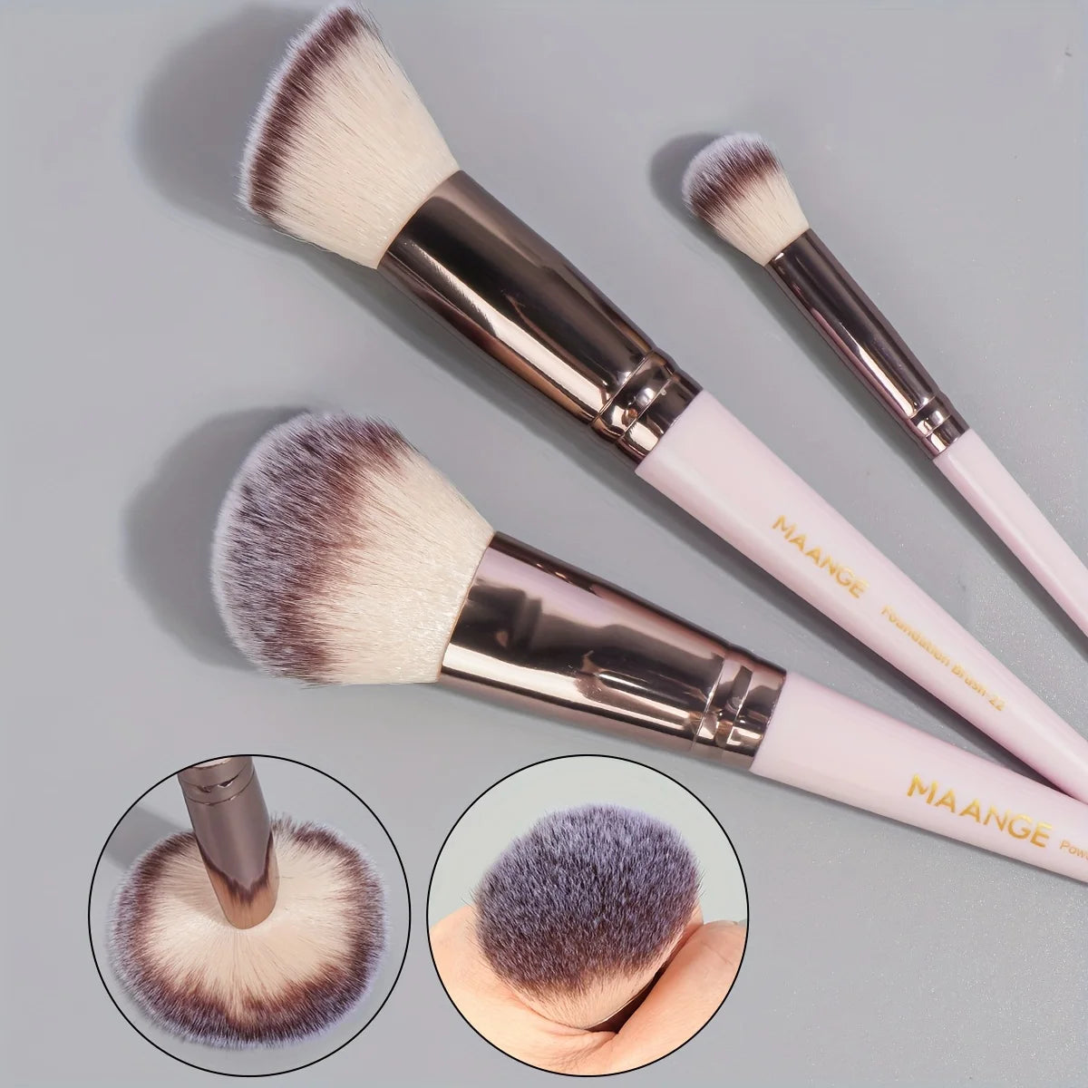 MAANGE-Ensemble de pinceaux de maquillage professionnels, outils de beauté avec sac, fond de teint, correcteur pour les yeux, poudre de fard à joues, 30 pièces