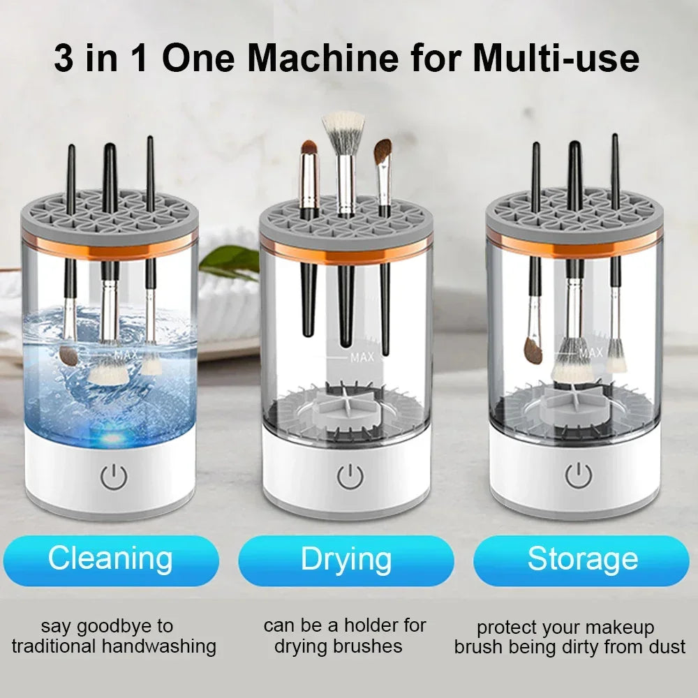Nettoyeur de pinceaux de maquillage électrique USB, portable, 3 en 1, séchage T1, livres paresseux, laveuse, outil à séchage rapide, nouveau