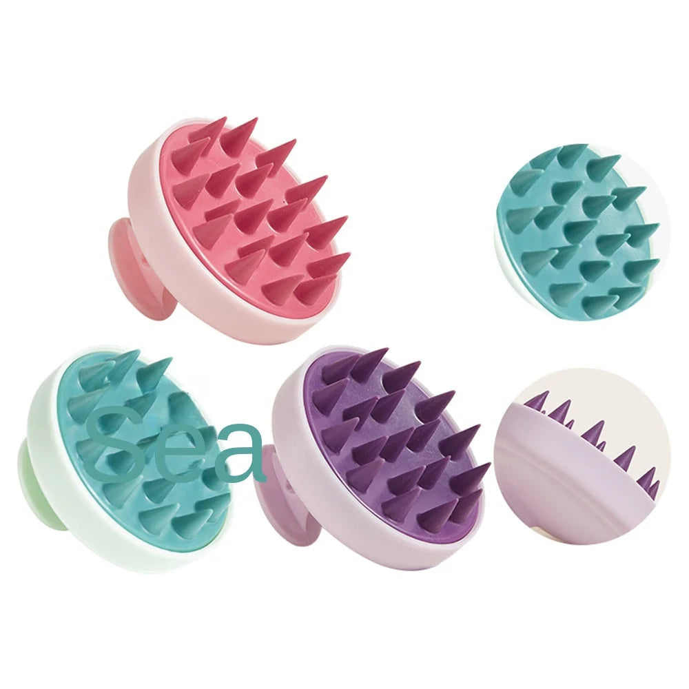 Peigne de massage du cuir chevelu en silicone, shampooing, masseur de cheveux, bain, brosse de massage du cuir chevelu, massage des points d'acupuncture du cuir chevelu, nouveau