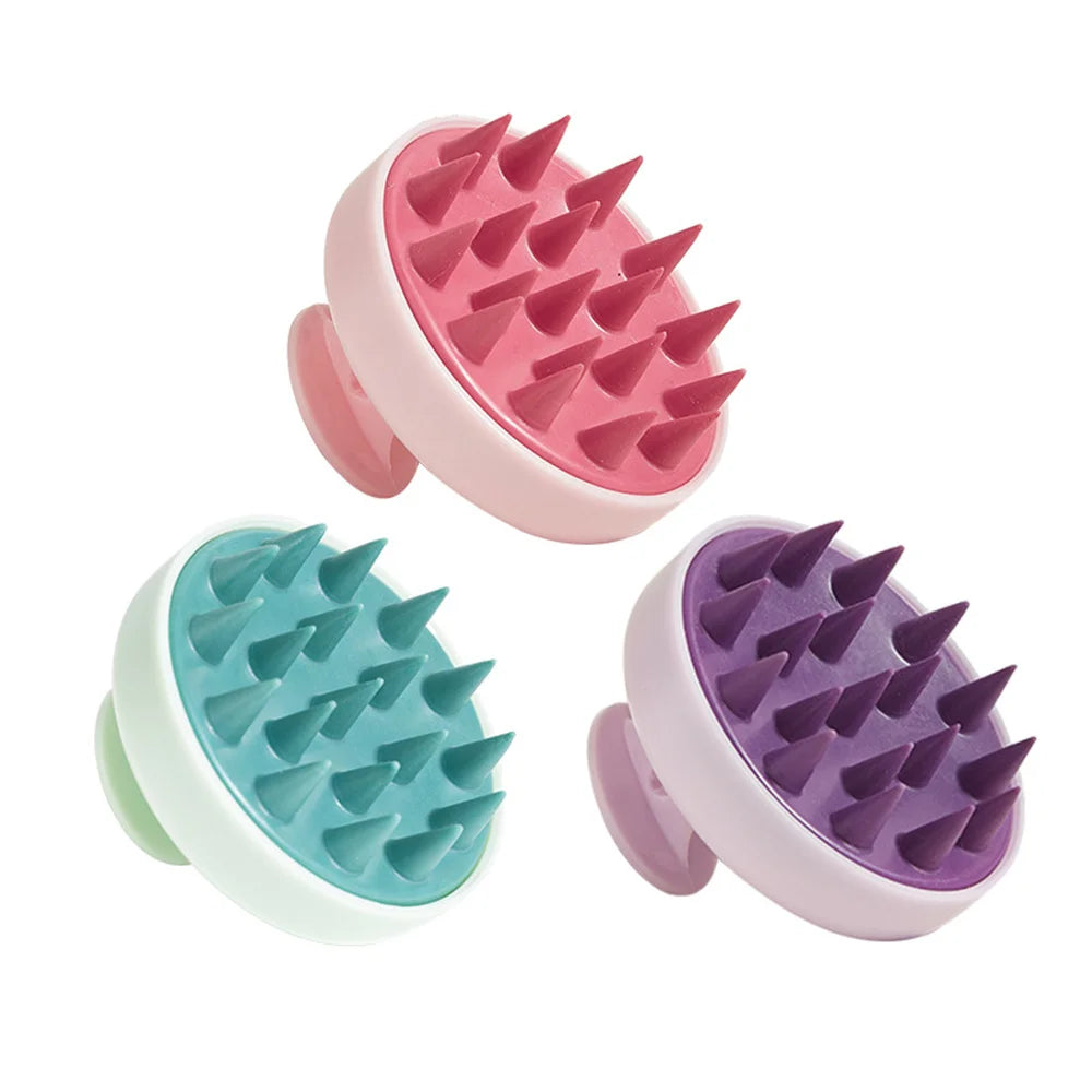Peigne de massage du cuir chevelu en silicone, shampooing, masseur de cheveux, bain, brosse de massage du cuir chevelu, massage des points d'acupuncture du cuir chevelu, nouveau