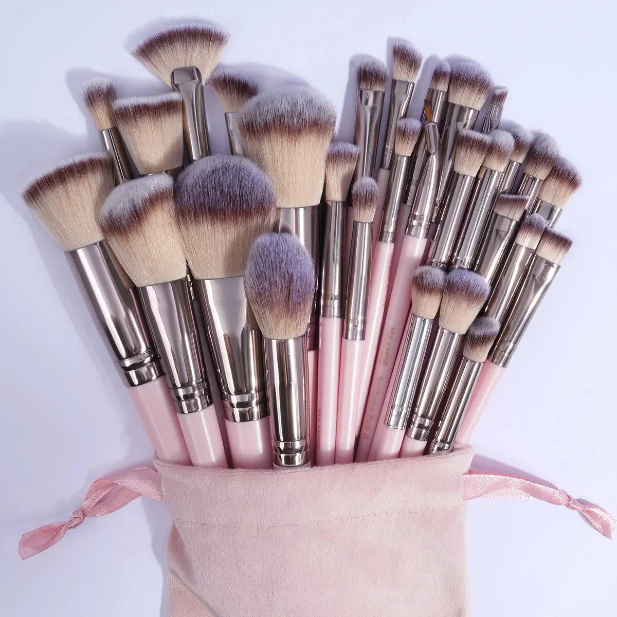 MAANGE-Ensemble de pinceaux de maquillage professionnels, outils de beauté avec sac, fond de teint, correcteur pour les yeux, poudre de fard à joues, 30 pièces