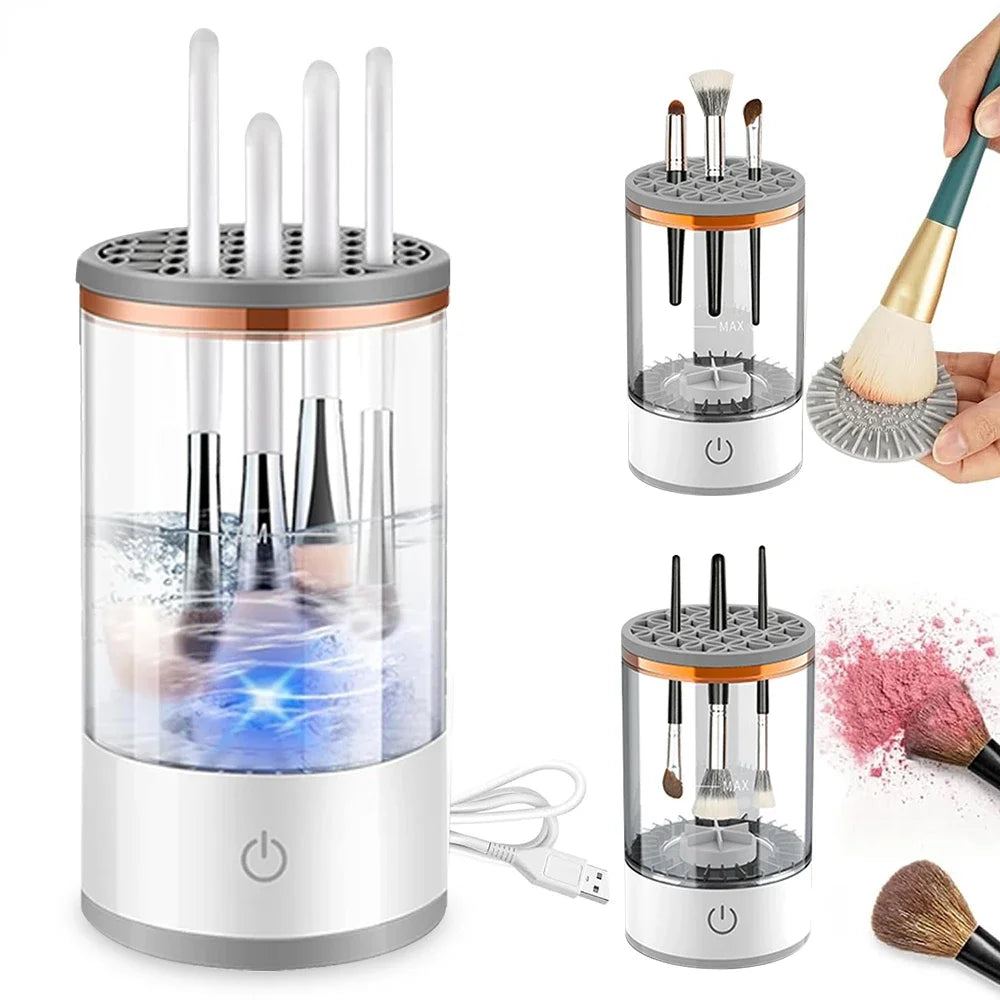 Nettoyeur de pinceaux de maquillage électrique USB, portable, 3 en 1, séchage T1, livres paresseux, laveuse, outil à séchage rapide, nouveau