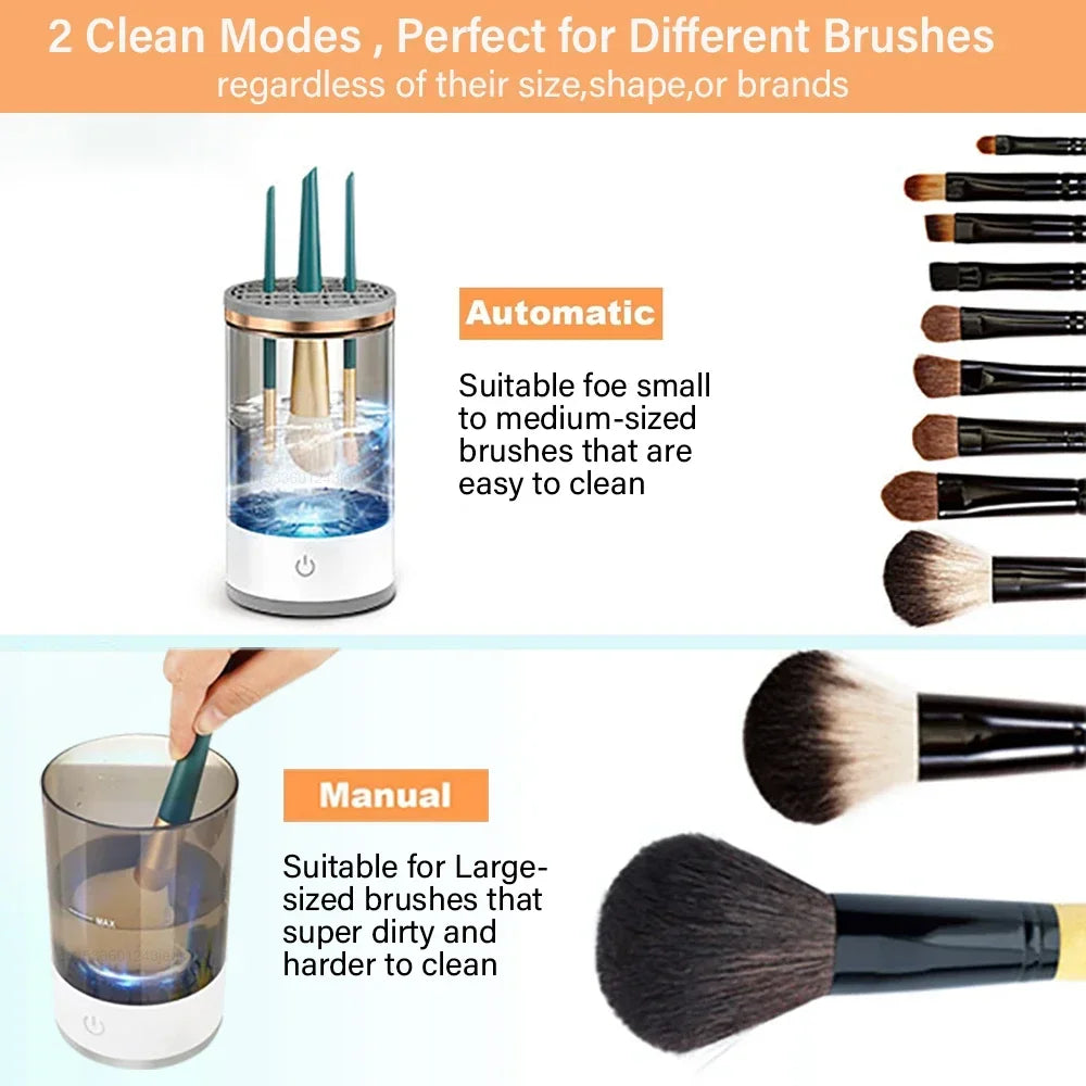 Nettoyeur de pinceaux de maquillage électrique USB, portable, 3 en 1, séchage T1, livres paresseux, laveuse, outil à séchage rapide, nouveau