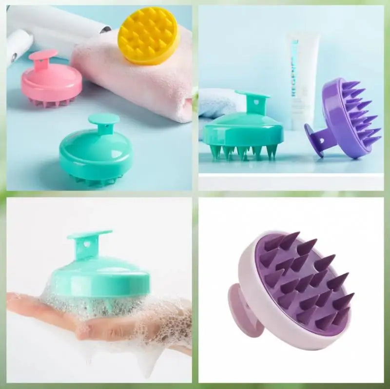Peigne de massage du cuir chevelu en silicone, shampooing, masseur de cheveux, bain, brosse de massage du cuir chevelu, massage des points d'acupuncture du cuir chevelu, nouveau