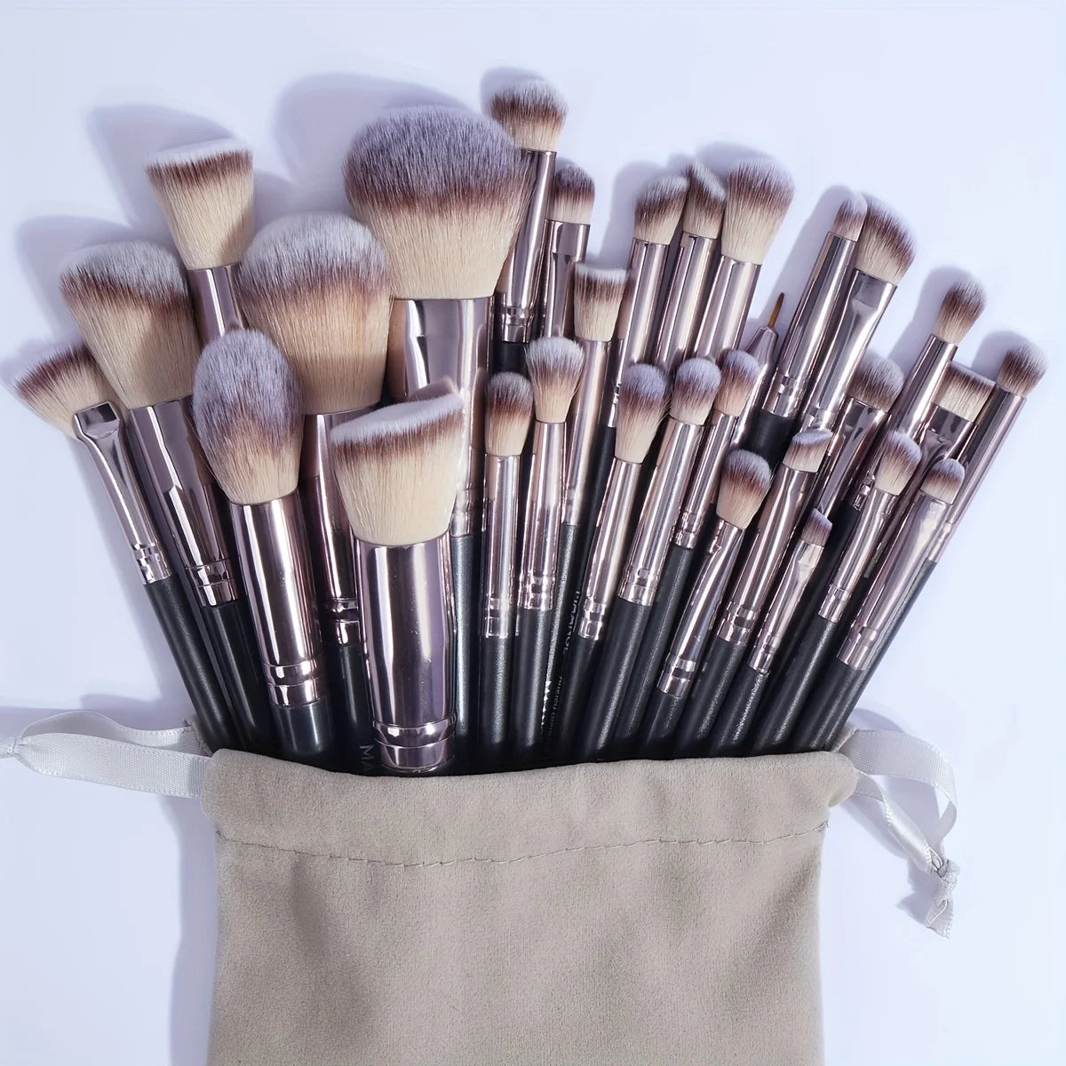 MAANGE-Ensemble de pinceaux de maquillage professionnels, outils de beauté avec sac, fond de teint, correcteur pour les yeux, poudre de fard à joues, 30 pièces
