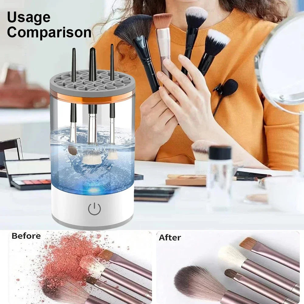 Nettoyeur de pinceaux de maquillage électrique USB, portable, 3 en 1, séchage T1, livres paresseux, laveuse, outil à séchage rapide, nouveau