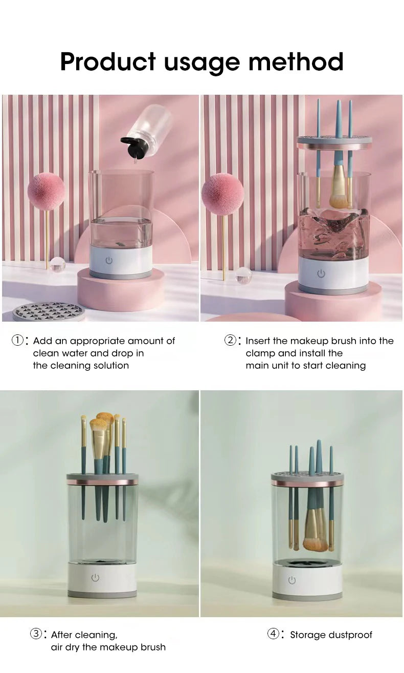 Nettoyeur de pinceaux de maquillage électrique USB, portable, 3 en 1, séchage T1, livres paresseux, laveuse, outil à séchage rapide, nouveau